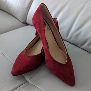 Vince Camuto Kaysen Suede Pump in Red Size 6.5 - Never Worn